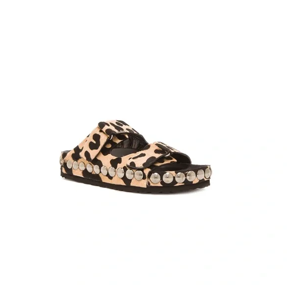 GIAMBATTISTA VALLI Studded Pony Hair Sandals